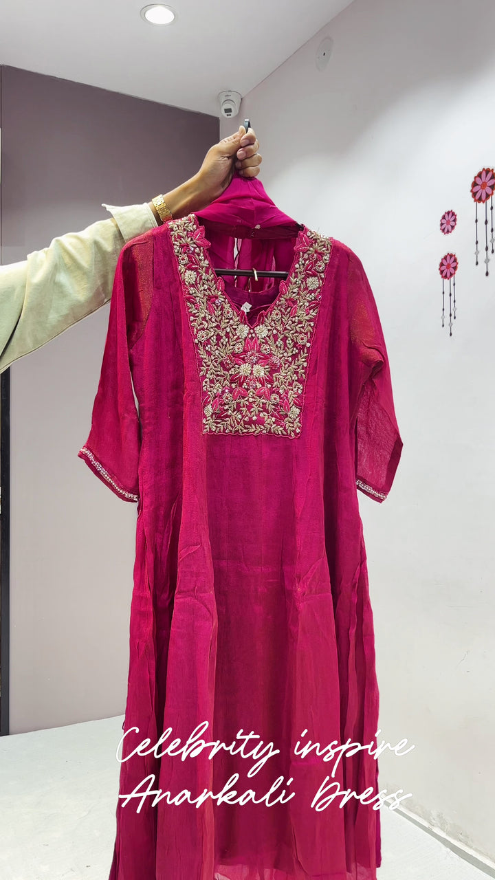 ROSE PINK RUSSIAN SILK VIRAL DRESS