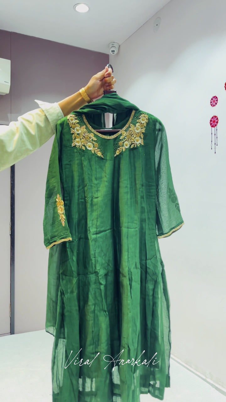 GREENIES MUL CHANDERI DRESS