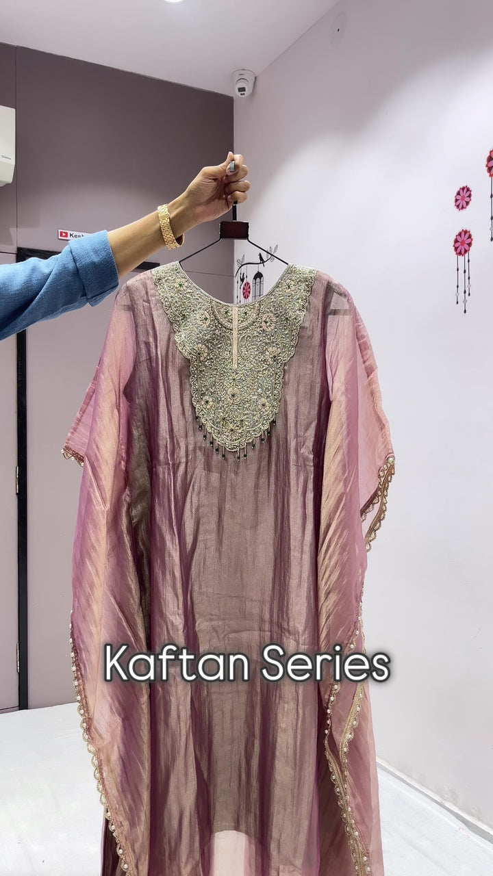CELEBRITY INSPIRED PINKISH KAFTAN