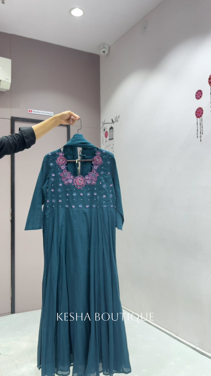 MAL COTTAN ANARKALI DREES